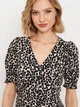 Платье короткое летнее женское H&M 032283 32 Леопардовое (SZ303528313226) - изображение 4