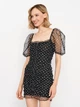 Платье короткое летнее женское H&M 0898437 34 Черное (SZ2000215059938) - изображение 1
