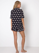 Піжама (футболка + шорти) Aruelle Melanie pajama short S Чорний/Бежевий (5904541438559) - зображення 2