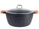 Каструля Bohmann BH 7350-20 MRB 20 см 2.2л подвійне дно мармурове покриття - зображення 1