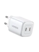 Сетевое зарядное устройство UGREEN CD294 2xUSB-C Nexode 45W PD3.0 QC4.0 White (15327) - изображение 2