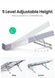 Подставка для ноутбука складная UGREEN LP451 Foldable Holder for Laptop Silver (40289) - изображение 4
