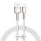 Кабель Baseus Cafule Metal Lightning 2.4A (2m) white CALJK-B02 - изображение 1