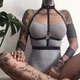 Портупея Dragonfly на грудь эко-кожа женская Черная xs-xxl LB-056 - изображение 3