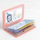 Кожаная обложка на id паспорт, для документов (права, техпаспорт) Герб, Тризуб, пудровый Villini 019 - изображение 2