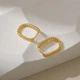 Овальные позолоченные серьги 14K со спиральным узором (DW252023) - изображение 4