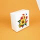 Коробка подарункова eko-kraft 195*195*97 мм Біла Коробка з кришкою для упаковки українських сувенірів "Соняшники-маки" - зображення 5