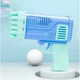 Пістолет бульбашковий Bubble Shooter Bazuka, дитячий генератор мильних бульбашок, 32 отвори, синій - зображення 2