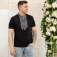 Футболка вишиванка чорвіча MEREZHKA з орнаментом розмір 3XL - изображение 4