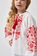 Вишиванка для дівчинки MEREZHKA Орнамент червоний розмір 104 - изображение 9