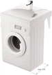 Раковина PAA Claro 60x60 KICLASIF/00 + кронштейни + сифон біла - зображення 2