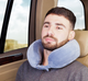 Ортопедическая дорожная подушка-бублик под шею Travel Pillow от Correct Shape, чехол велюр, цвет Фиолетовый, 28х27,5х14 см - изображение 3