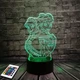 3D светильник с пультом и аккумулятором 3D Lamp Холодное сердце (LP-2673) - изображение 5