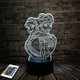 3D светильник с пультом и аккумулятором 3D Lamp Холодное сердце (LP-2673) - изображение 8