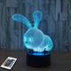 3D світильник з пультом та акумулятором 3D Lamp Заєць (LP-2770) - зображення 7