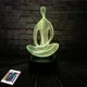 3D светильник с пультом и аккумулятором 3D Lamp Йога (LP-3000) - изображение 2