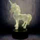 3D светильник с пультом и аккумулятором 3D Lamp Единорог (LP-17832) - изображение 1