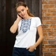 Футболка вишиванка MEREZHKA біла "Експресія" розмір 3XL - изображение 2