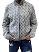 Вовняна чоловіча кофта,дуже тепла,з косами у сірому кольорі,р. 2XL - зображення 4