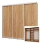 Шкаф-купе трехдверный Алекса 250*45*240 см Дуб крафт золотой 3 двери ДСП ШК-04 - изображение 1