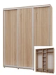 Шкаф-купе трехдверный Алекса 190*45*240 см Дуб Сонома 3 двери ДСП ШК-04 - изображение 1