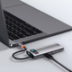 HUB адаптер BASEUS Type-C Metal Gleam Series 5-in-1 Multifunctional Docking Station 3xUSB/HDMI/Type-C 100W PD CAHUB-CX0G серый - изображение 4