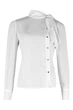 Блуза с завязкой бантом Boohoo Белая (9853 XL/48) - изображение 1