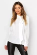 Блуза с завязкой бантом Boohoo Белая (9853 XL/48) - изображение 2
