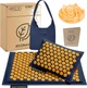 Коврик акупунктурный с подушкой 4FIZJO Eco Mat Аппликатор Кузнецова Navy Blue/Orange (P-5907739312143) - изображение 1