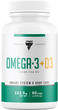 Kwasy tłuszczowe z witaminą D3 Trec Nutrition Omega-3 + D3 90 kapsułek (5902114040574) - obraz 1