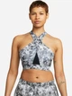 Спортивный топ для бега женский Nike Bra DX1778-010 XS Black/Black/White (196156350547) - изображение 1