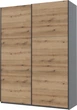 Шкаф-купе Doros G-Caiser Графит / Дуб Евок 2 ДСП / 3 части 180х60х240 см (42005014) - изображение 4