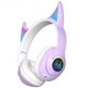 Беспроводные Bluetooth наушники Cat STN-25 Кошачьи ушки Фиолетовые с Белым - изображение 1