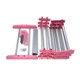 Сушилка для белья и одежды Garment Rack With Wheels напольная раскладная 3 яруса Розовая - изображение 5