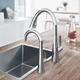 Змішувач для кухні Grohe Zedra з висувною лійкою Хром (32294002) - зображення 8