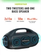 Портативная беспроводная колонка с микрофоном Hopestar A50 (80W, Bluetooth, TWS, MP3, AUX, Mic) Салатовый - изображение 4