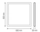 Светильник накладной 48W LED Horoz Electric PULSAR-48 6400K черный IP20 - изображение 2