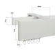 Карниз Marcin Dekor Top Line + Square line двойной 160 см Белый (кронштейн 18 см) - изображение 4