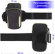 Спортивный Чехол для смартфона на руку Becover BC0011 для 6.5" универсальный Black-Blue (BC_705343) - изображение 4