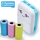 Портативный термопринтер JETIX Mini printer Blue | Детский принтер с набором цветной термобумаги в комплекте - изображение 1