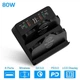 Зарядний пристрій Asometech 80W 8в1 + Wireless Charger (black) - зображення 1