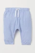 Штаны хлопковые синие в полоску H&M 86см (400092257) - изображение 1