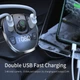 Автомобільний FM-трансмітер Essager F01 Bluetooth 5.0 FM-передавач 2 USB ресивер, модулятор, плеєр MP3 black (6972336336433) - зображення 2