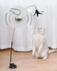 Інтерактивна іграшка для котів з пером та дзвіночком на присосці Cat Stick Sucker Black - изображение 2