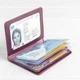 Кожаная обложка на id паспорт, для документов (права, техпаспорт) вишневый Villini 020 - изображение 2