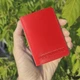 Кожаная обложка на id паспорт, для документов (права, техпаспорт) красный Villini 020 - изображение 7