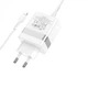 Сітчастий зарядний пристрій HOCO N21 Extension speed PD30W+QC3.0 charger set(C to iP) White - зображення 4