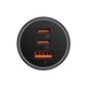 АЗП Baseus Golden Contactor Pro Triple Fast Charger Car Charger 65W U+C+C Dark Gray (CGJP010013) - зображення 3