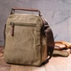 Тканевая мужская сумка из плотного текстиля 21227 Vintage Хаки - изображение 5