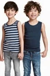 Майка бельевая хлопковая трикотажная для мальчика H&M 0200761-027 122-128 см (6-8 years) темно-синий - изображение 2
